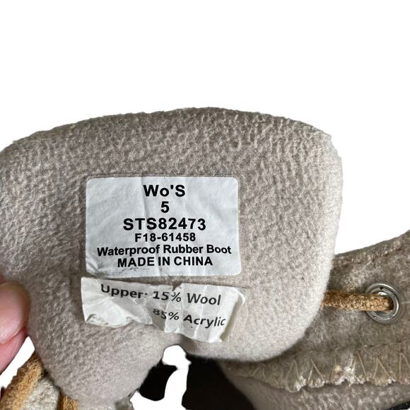 SPERRY Women's Saltwater Emboss Wool Blend Rubber Duck Boot 5 Gorpcore Outdoor - Picture 10 of 11